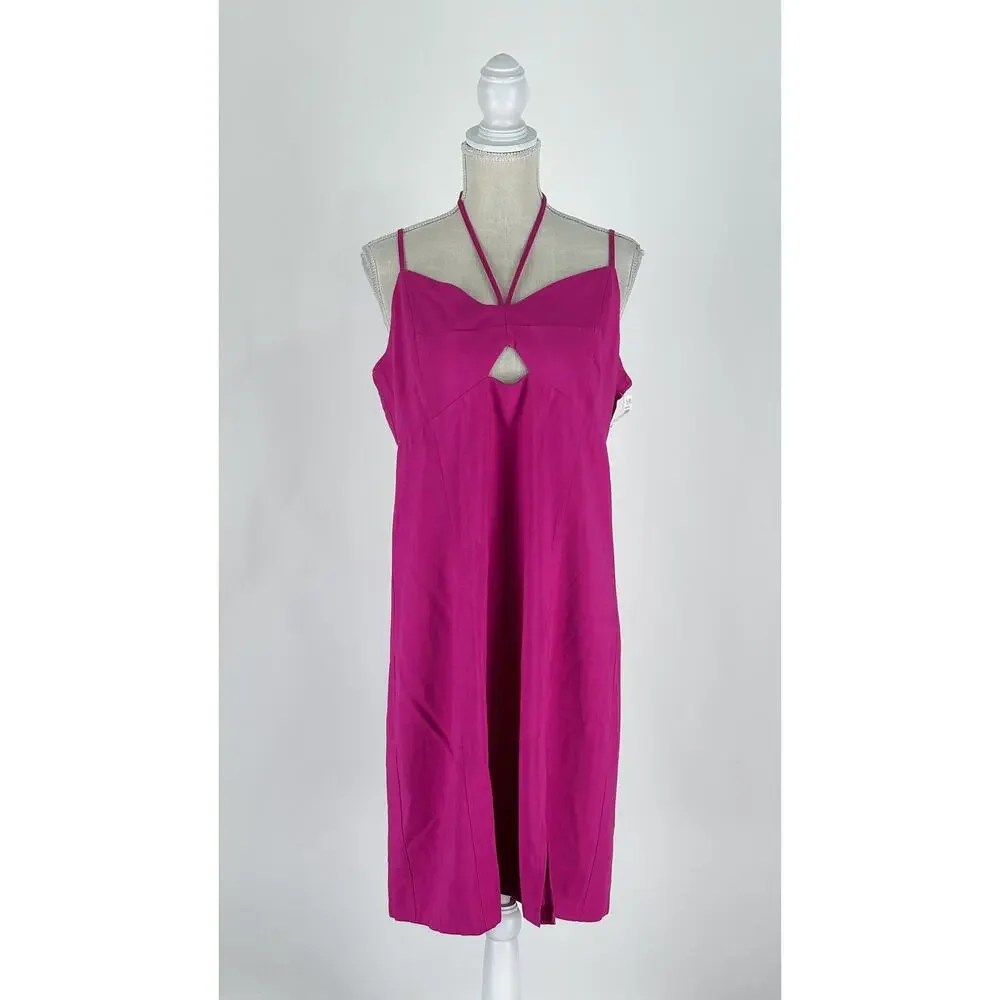 Bar III Womens Cut Out Strappy Mini Dress Pink Size Large New Sleeveless